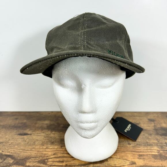 FILSON INSULATED Tin Cloth Cap OTTER GREEN L USA Made NWT - Picture 8 of 14
